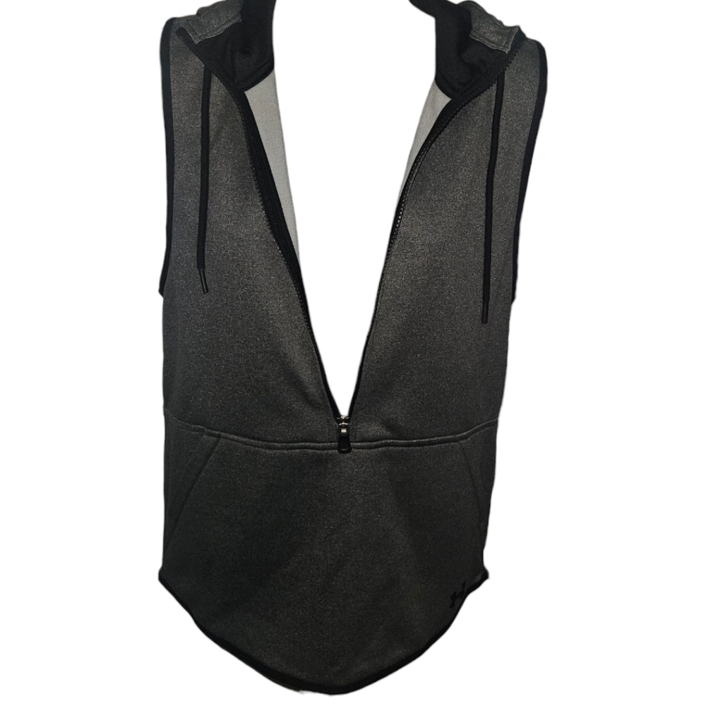 Under Armour Cold Gear Storm Fleece Zip Up Sleeveless Hooded Vest - Picture 2 of 4